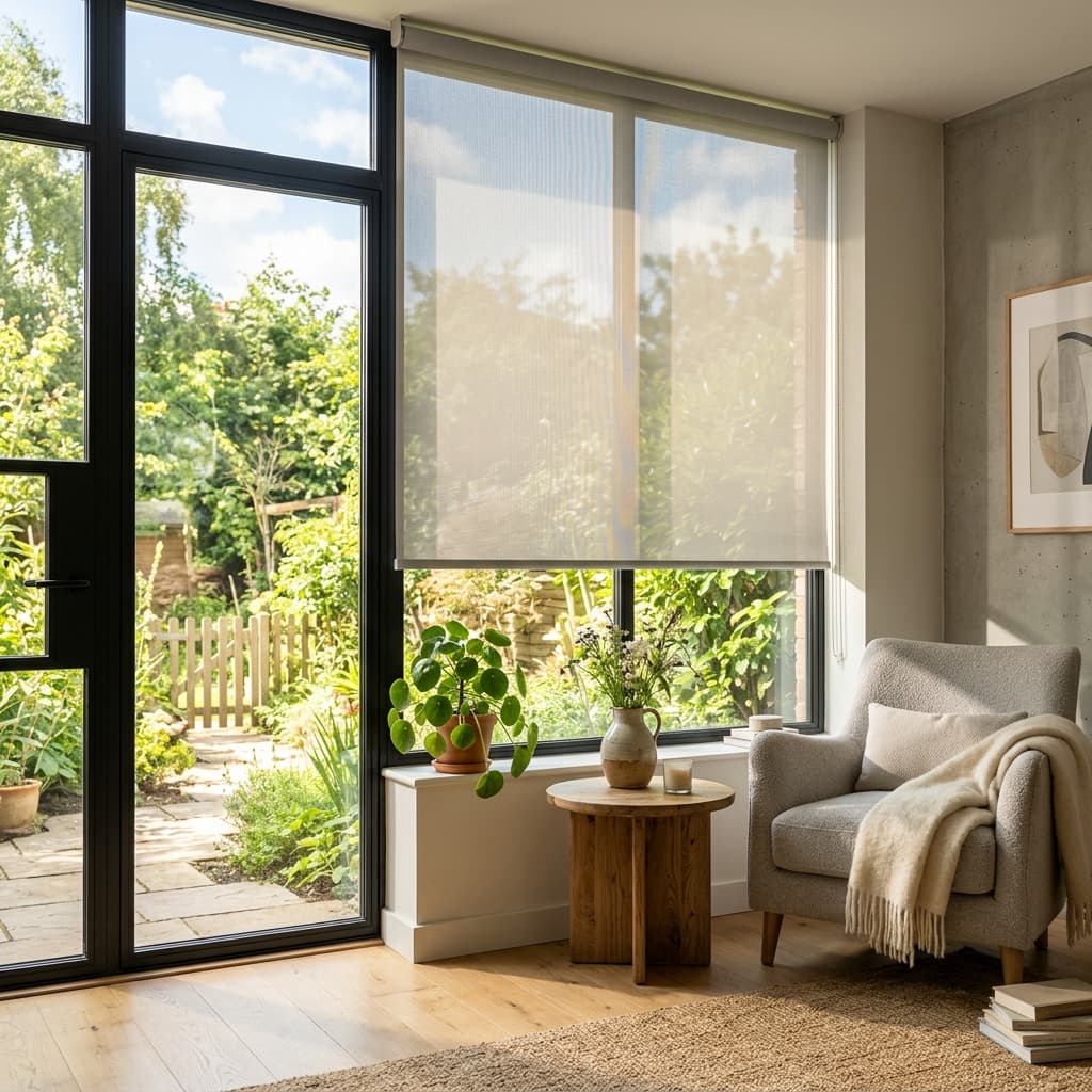 Sunscreen roller blinds in a Mosman Park new build