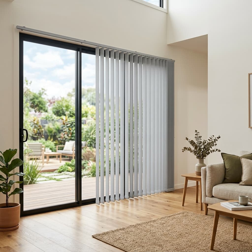Motorised vertical blinds in a Victoria Park apartment